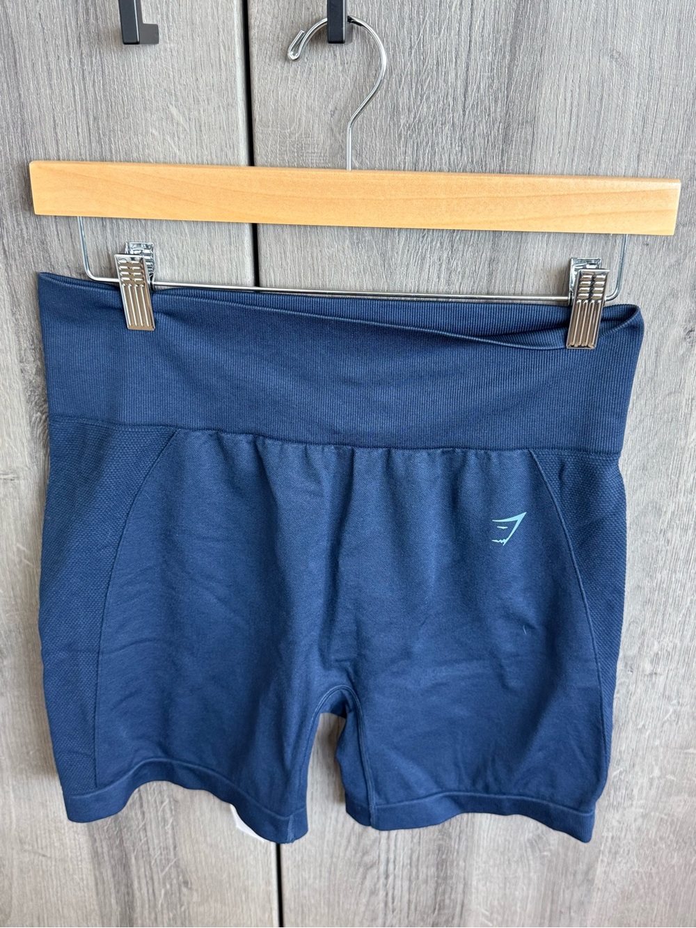 Gymshark High-Rise Navy Blue Flex Shorts